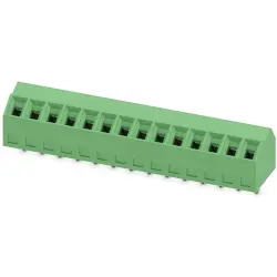 PCB terminal, 14 pole, pitch 3.5 mm, AWG 26-16, 10 A, screw connection, green, 1751219