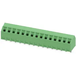 PCB terminal, 15 pole, pitch 3.5 mm, AWG 26-16, 10 A, screw connection, green, 1751222