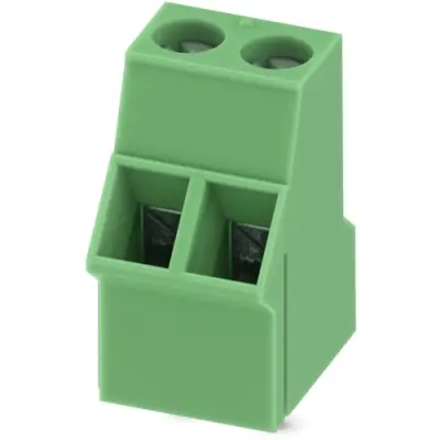 PCB terminal, 2 pole, pitch 5.08 mm, AWG 26-14, 20 A, screw connection, green, 1705469 - 1