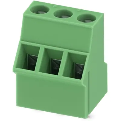 PCB terminal, 3 pole, pitch 5.08 mm, AWG 26-14, 20 A, screw connection, green, 1705472 - 1