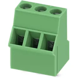 PCB terminal, 3 pole, pitch 5.08 mm, AWG 26-14, 20 A, screw connection, green, 1705472