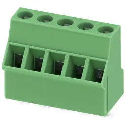 PCB terminal, 5 pole, pitch 5.08 mm, AWG 26-14, 20 A, screw connection, green, 1702558