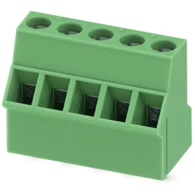 PCB terminal, 5 pole, pitch 5.08 mm, AWG 26-14, 20 A, screw connection, green, 1702558 - 1
