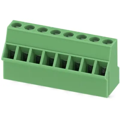 PCB terminal, 8 pole, pitch 5.08 mm, AWG 26-14, 20 A, screw connection, green, 1736845 - 1