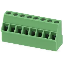 PCB terminal, 8 pole, pitch 5.08 mm, AWG 26-14, 20 A, screw connection, green, 1736845