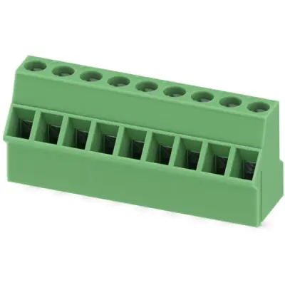 PCB terminal, 9 pole, pitch 5.08 mm, AWG 26-14, 20 A, screw connection, green, 1701626 - 1