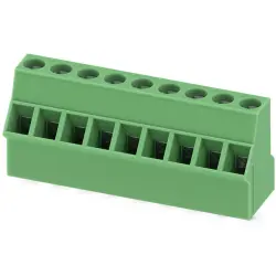 PCB terminal, 9 pole, pitch 5.08 mm, AWG 26-14, 20 A, screw connection, green, 1701626