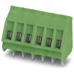PCB terminal, 3 pole, pitch 5.08 mm, AWG 24-12, 24 A, screw connection, green, 1713736