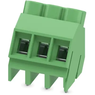 PCB terminal, 3 pole, pitch 6.35 mm, AWG 24-10, 32 A, screw connection, green, 1720046 - 1