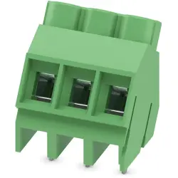 PCB terminal, 3 pole, pitch 6.35 mm, AWG 24-10, 32 A, screw connection, green, 1720046