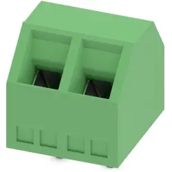PCB terminal, 2 pole, pitch 5 mm, AWG 26-16, 13.5 A, screw connection, green, 1869062