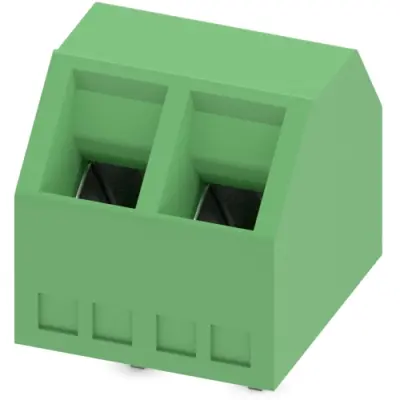 PCB terminal, 2 pole, pitch 5 mm, AWG 26-16, 13.5 A, screw connection, green, 1869062 - 1