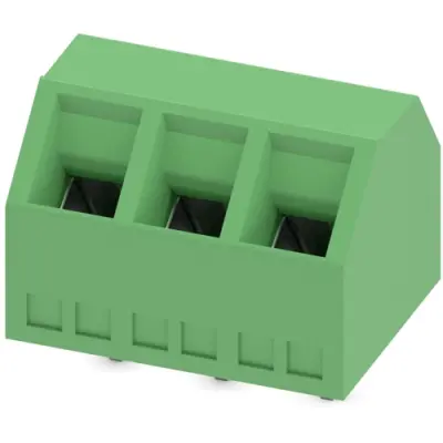 PCB terminal, 3 pole, pitch 5 mm, AWG 26-16, 13.5 A, screw connection, green, 1869075 - 1