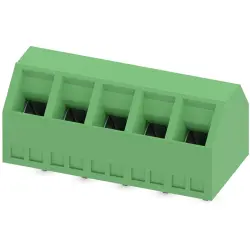 PCB terminal, 5 pole, pitch 5 mm, AWG 26-16, 13.5 A, screw connection, green, 1869091