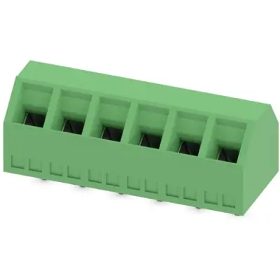 PCB terminal, 6 pole, pitch 5 mm, AWG 26-16, 13.5 A, screw connection, green, 1869101 - 1