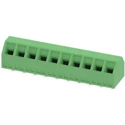 PCB terminal, 10 pole, pitch 5 mm, AWG 26-16, 13.5 A, screw connection, green, 1869143