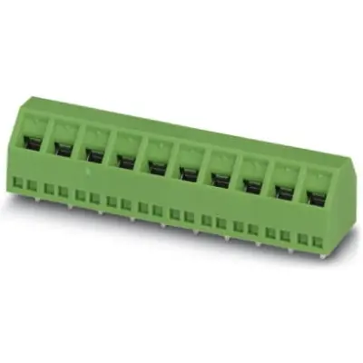 PCB terminal, 10 pole, pitch 5.08 mm, AWG 26-16, 13.5 A, screw connection, green, 1869295 - 1