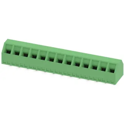 PCB terminal, 13 pole, pitch 5 mm, AWG 26-16, 13.5 A, screw connection, green, 1869172 - 1