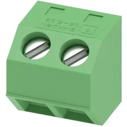 PCB terminal, 2 pole, pitch 5.08 mm, AWG 26-16, 12 A, screw connection, green, 1877481
