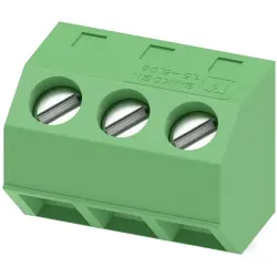 PCB terminal, 3 pole, pitch 5.08 mm, AWG 26-16, 12 A, screw connection, green, 1877494