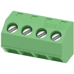 PCB terminal, 4 pole, pitch 5.08 mm, AWG 26-16, 12 A, screw connection, green, 1877504