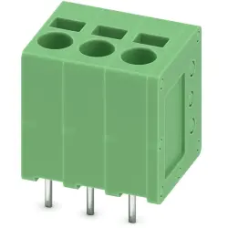 PCB terminal, 3 pole, pitch 5 mm, AWG 24-12, 24 A, spring-clamp connection, green, 1991105