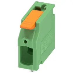 PCB terminal, 1 pole, pitch 5 mm, AWG 24-12, 24 A, push-in, green, 1190296