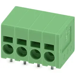 PCB terminal, 4 pole, pitch 5 mm, AWG 24-12, 24 A, spring-clamp connection, green, 1990999