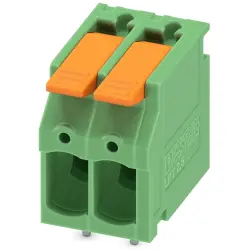PCB terminal, 2 pole, pitch 5 mm, AWG 24-12, 24 A, push-in, green, 1190297