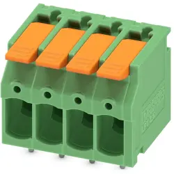 PCB terminal, 4 pole, pitch 5 mm, AWG 24-12, 24 A, push-in, green, 1190299