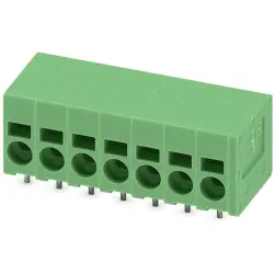 PCB terminal, 7 pole, pitch 5 mm, AWG 24-12, 24 A, spring-clamp connection, green, 1991024