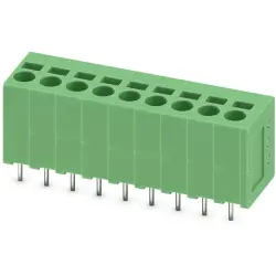 PCB terminal, 9 pole, pitch 5 mm, AWG 24-12, 24 A, spring-clamp connection, green, 1991163