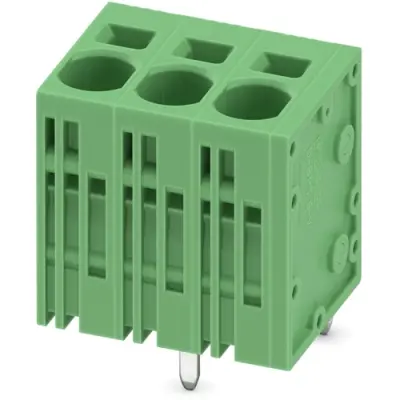 PCB terminal, 3 pole, pitch 7.5 mm, AWG 24-8, 41 A, spring-clamp connection, green, 1719325 - 1