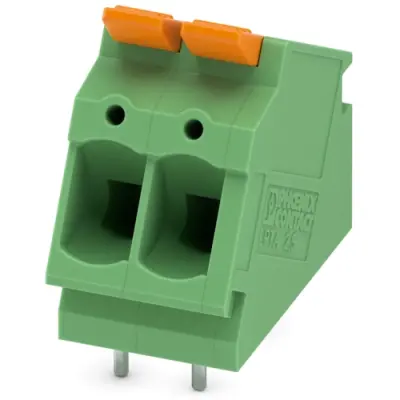 PCB terminal, 2 pole, pitch 5 mm, AWG 24-12, 24 A, push-in, green, 1190363 - 1