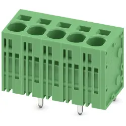 PCB terminal, 5 pole, pitch 7.5 mm, AWG 24-8, 41 A, spring-clamp connection, green, 1719341