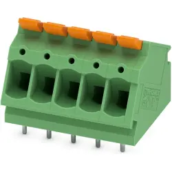 PCB terminal, 5 pole, pitch 5 mm, AWG 24-12, 24 A, push-in, green, 1190366