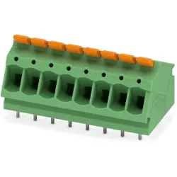 PCB terminal, 8 pole, pitch 5 mm, AWG 24-12, 24 A, push-in, green, 1190370