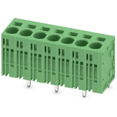 PCB terminal, 7 pole, pitch 7.5 mm, AWG 24-8, 41 A, spring-clamp connection, green, 1719367 - 1