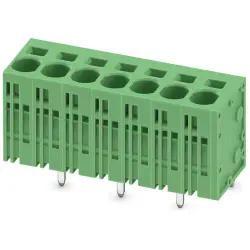 PCB terminal, 7 pole, pitch 7.5 mm, AWG 24-8, 41 A, spring-clamp connection, green, 1719367