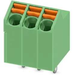 PCB terminal, 3 pole, pitch 3.5 mm, AWG 24-16, 9 A, spring-clamp connection, green, 1752117