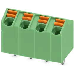 PCB terminal, 4 pole, pitch 5 mm, AWG 24-16, 9 A, spring-clamp connection, green, 1752230