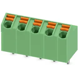 PCB terminal, 5 pole, pitch 5 mm, AWG 24-16, 9 A, spring-clamp connection, green, 1752243
