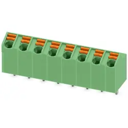 PCB terminal, 8 pole, pitch 5 mm, AWG 24-16, 9 A, spring-clamp connection, green, 1752272