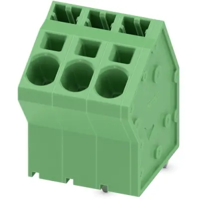 PCB terminal, 3 pole, pitch 7.5 mm, AWG 24-8, 41 A, spring-clamp connection, green, 1819095 - 1