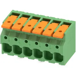 PCB terminal, 6 pole, pitch 7.5 mm, AWG 22-8, 41 A, push-in, green, 1098171