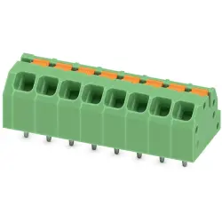 PCB terminal, 8 pole, pitch 3.5 mm, AWG 24-16, 16 A, spring-clamp connection, green, 1861991