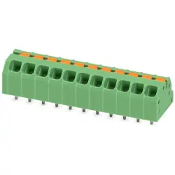 PCB terminal, 11 pole, pitch 3.5 mm, AWG 24-16, 16 A, spring-clamp connection, green, 1862026