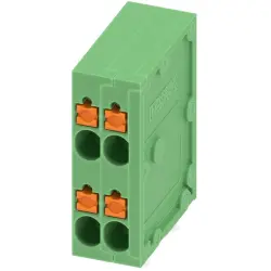 PCB terminal, 4 pole, pitch 3.5 mm, AWG 26-16, 10 A, spring-clamp connection, green, 1841490
