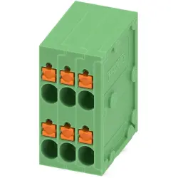 PCB terminal, 6 pole, pitch 3.5 mm, AWG 26-16, 10 A, spring-clamp connection, green, 1841500