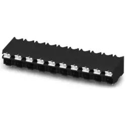 PCB terminal, 2 pole, pitch 5 mm, AWG 24-16, 13.5 A, spring-clamp connection, black, 1824747